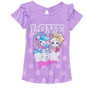 Shoppies Girls’ Love Ruffle Sleeve Graphic Tee